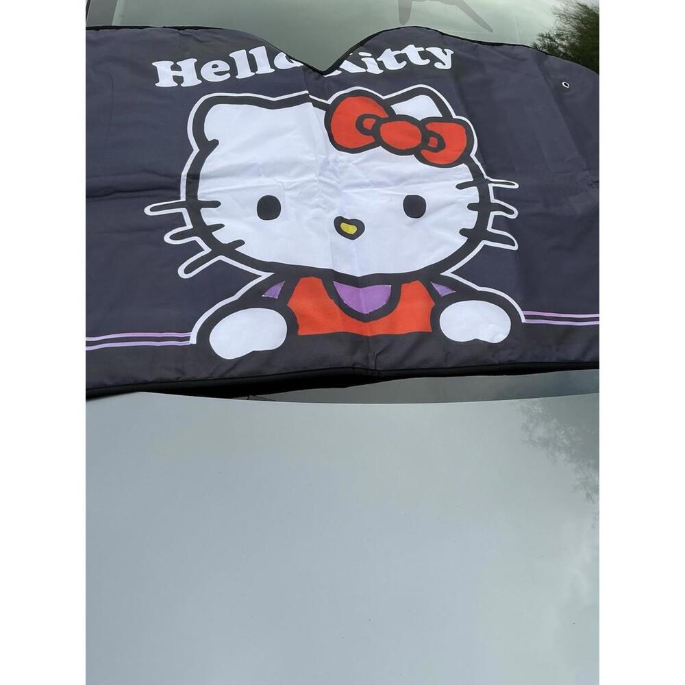 Sanrio Hello Kitty Black White Red Windshield Cover